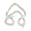 Non-Tarnish 304 Stainless Steel Irregular Open Cuff Ring for Women RJEW-A043-26P-3