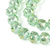 AB Color Plated Transparent Glass Round Beads Strands EGLA-T029-8mm-12T-09-3