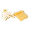 100Pcs Rectangle Organza DIY Craft Drawstring Bags PW-WG69155-07-1