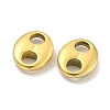 PVD Vacuum Plating 304 Stainless Steel Oval Connector Charms STAS-L278-037G-2