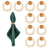 10Pcs Round Wood Beaded Napkin Rings HJEW-PH02431-02-1