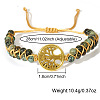 Adjustable Natural African Turquoise(Jasper) Round Beads Double Layers Bracelets YD4012-4