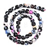 Natural Fire Crackle Agate Beads Strands G-H078-C49-6mm-06-3