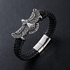 Punk Braided PU Leather Cord Bracelets VE5934-1-1