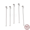 Anti-Tarnish Rhodium Plated 925 Sterling Silver Flat Head Pins STER-M117-03D-P-1