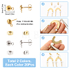 40Pcs 2 Colors 201 Stainless Steel Dome/Half Round Stud Earring Findings STAS-SC0005-28-2