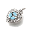 Valentine's Day Brass Micro Pave Cubic Zirconia Charms KK-N289-07P-2