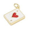 Brass Enamel Charms KK-G522-44G-02-3