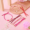 5Pcs 5 Colors Polyester Cord Bracelet Making MAK-TA0001-40-7