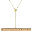 Brass Round Tassel Paperclip Chain Lariat Necklaces for Women NJEW-JN06010-4