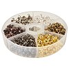 Multicolor Iron Round Spacer Beads with Box for Jewelry Making 7~8x3.6~4x3mm IFIN-PH0001-07-NF-6