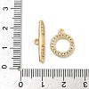 Brass Micro Pave Clear Cubic Zirconia Toggle Clasps X-KK-G548-26G-3