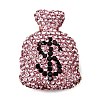 Handmade Polymer Clay Rhinestone Beads CLAY-Z006-04D-1