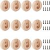 12 Sets Beech Wood Closet Pole Socket FIND-CA0004-90-1