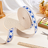 10Yards Vintage Jacquard Polyester Ribbon OCOR-ME0001-79A-4