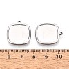 304 Stainless Steel Pendant Cabochon Settings STAS-T067-14P-3