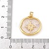 Transparent Epoxy Resin Brass Pendants KK-B163-01G-03-3
