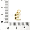 Brass Micro Pave Cubic Zirconia Charms KK-I382-03G-B-3