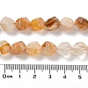 Natural Yellow Hematoid Quartz/Golden Healer Quartz Beads Strands G-G030-A01-02-5