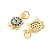 Brass Micro Pave Cubic Zirconia Charms KK-U056-44G-2