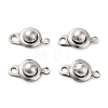 201 Stainless Steel Snap Clasps STAS-K212-01P-01-1