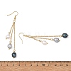 Natural Cultured Freshwater Pearl Tassel Dangle Earrings EJEW-JE07381-01-5