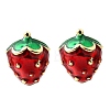 Brass Enamel Stud Earrings EJEW-G430-06B-G-4
