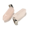 Natural Rose Quartz Pendants G-Z067-07P-09-3