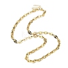 Ion Plating(IP) 304 Stainless Steel Oval Link Chain Necklaces for Women NJEW-D052-06G-1