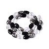 Electroplate Imitation Jade & Opaque & Transparent Glass Beads Strands EGLA-Q135-8x11MM-01E-3
