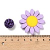 23Pcs Sunflower & Round Silicone Focal Beads SIL-L005-01C-4