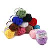 12 Skeins 12 Colors 4-Ply 59.7%Polyester & 40.3%Acrylic Fiber Yarn for Tufting Gun Rugs OCOR-FS0001-07-1
