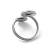 304 Stainless Steel Open Cuff Ring Findings STAS-E124-05B-P-3