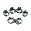 Natural Green Spot Jasper Finger Rings for Unisex G-Q601-19B-1