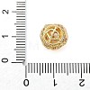 Brass Micro Pave Cubic Zirconia Beads KK-Z095-04G-09-3