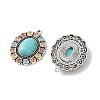 Bohemia Tibetan Style Alloy & Enamel & Synthetic Turquoise Pendants FIND-T074-03AS-2