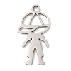 201 Stainless Steel Pendants STAS-Q341-06P-1