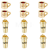 12Pcs 2 Style Brass Charms KK-DC0002-41-1