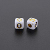 Opaque White Acrylic Beads MACR-Q242-010O-2