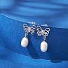 Natural Pearl Ear Studs EJEW-P286-07P-4