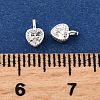 925 Sterling Silver Pave Clear Cubic Zirconia Charms STER-D306-04S-02-4