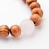 Wood Beaded Necklaces NJEW-JN01625-3