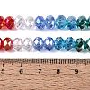 Electroplate Transparent Glass Beads Strands EGLA-N022-16A-A02-4