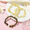3Pcs 3 Styles Natural Mixed Gemstone Chip & Cultured Freshwater Pearl Beaded Stretch Bracelets Set for Women BJEW-JB13762-06-1