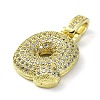 Brass Micro Pave Clear Cubic Zirconia Pendants KK-M279-01G-Q-2