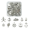 10 Styles Pirate Theme Tibetan Style Alloy Pendants FIND-SC0012-73-1
