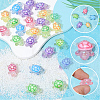 30Pcs UV Plating Transparent Acrylic Beads TACR-SC0002-77-6