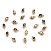 Real 18K Gold Plated Brass Micro Pave Cubic Zirconia Links Connectors ZIRC-L100-007G-1