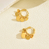 Stainless Steel Flat Round Chandelier Earrings LS-JB5555-3