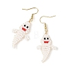 Halloween Glass Seed Bead Dangle Earrings EJEW-MZ00769-02-4